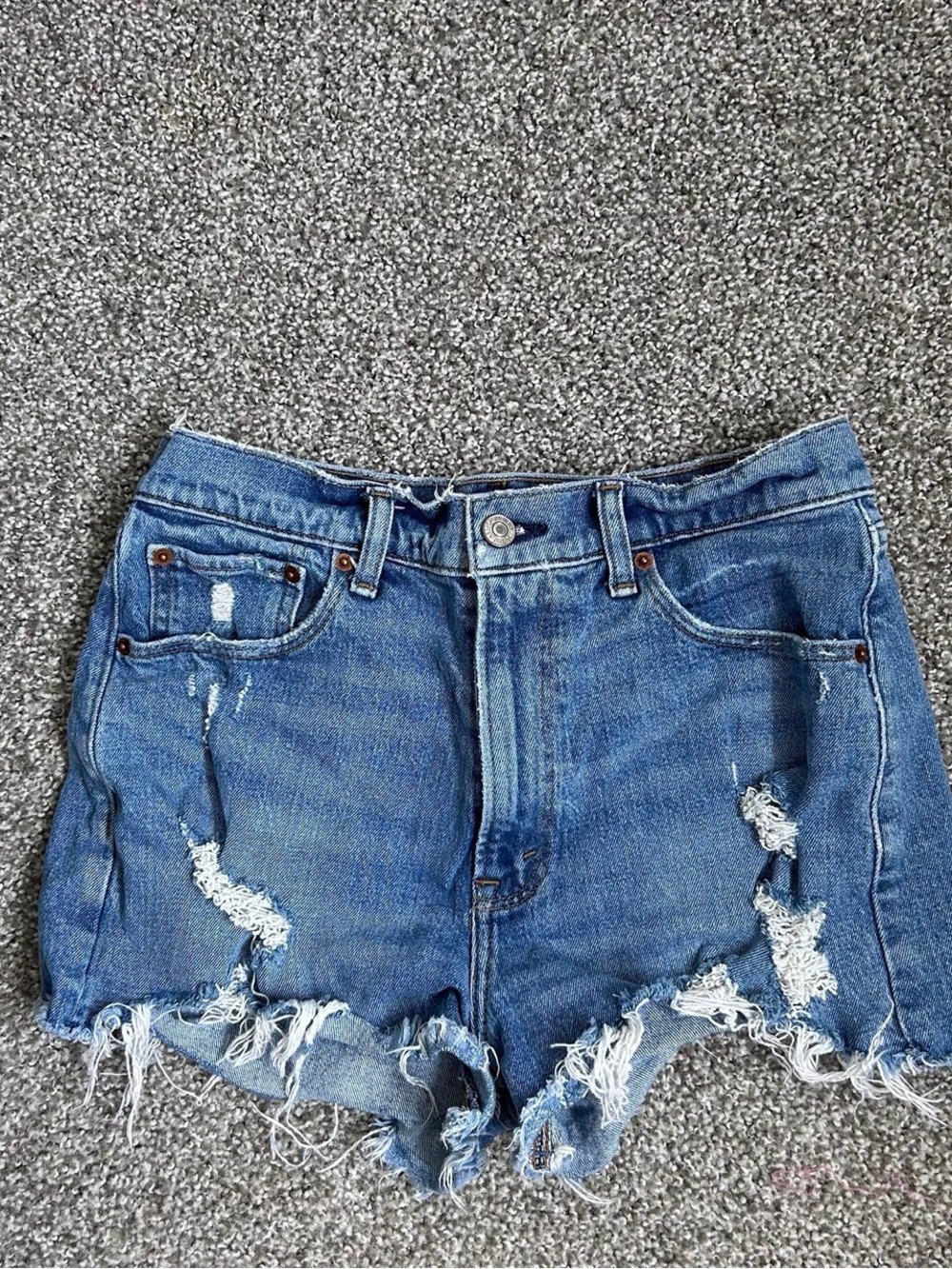 Abercrombie & Fitch High Rise Mom Denim Shorts